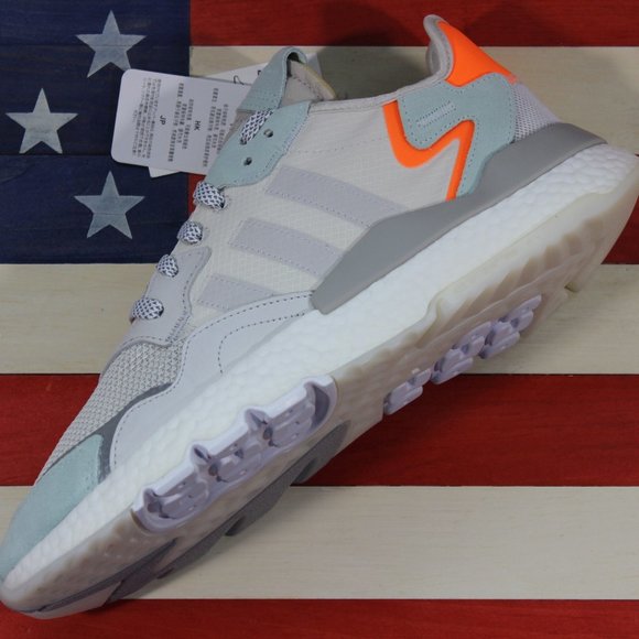 Adidas Nite Jogger Boost Running Shoe White BD7956 - Picture 2 of 11